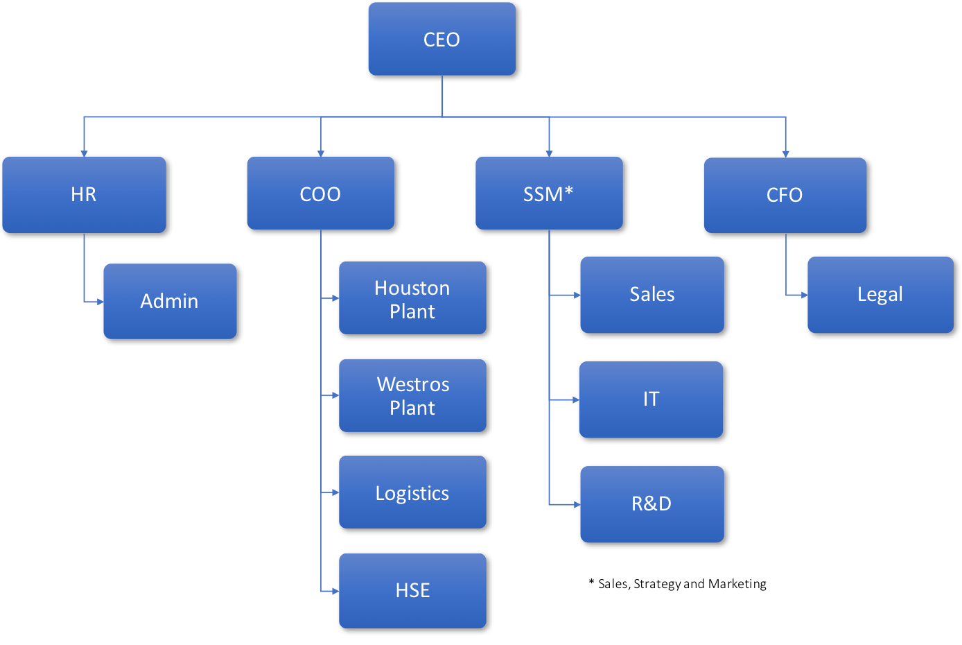 XYZ Org chart
